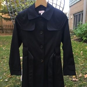 Junior Black Trench Coat